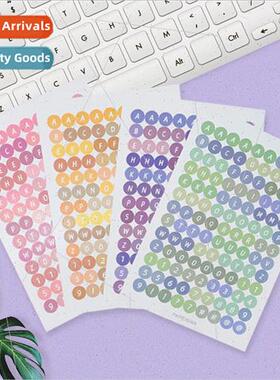 Korean candy color English letters and numbers stickers Pape