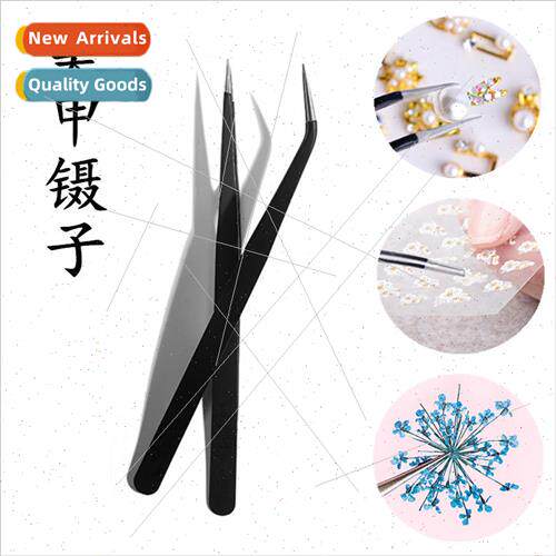 Nail tools straight head curved tweezers eyelashes take diam