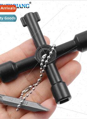 Portable four-in-one black cross with  head key wrench Elect