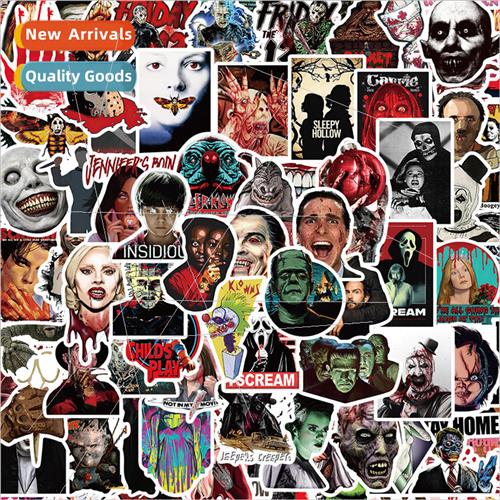50/100 Horror Movie Combo Stickers Laptop Handbook ggage Dec