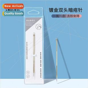 Plated Head Needles Stainless Acne Gold Double Steel