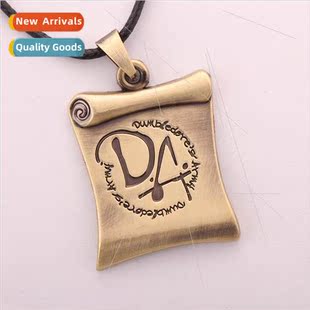 Necklace DA Book Scrolls Bronze Necklace Jewelry