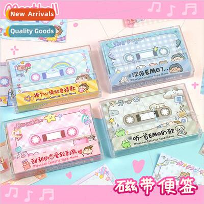 meatball magnetic tape note pad cute note paper tearable mem