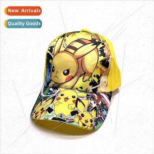 Pokemon baseball cap Pikachu childrens hat duck tongue cap p