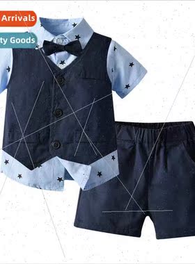 Summer new 2020 childrens vest short-sleeved printed shirt b