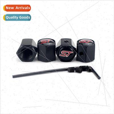 Black Anti-theft Valve Cap Car Tire Anti-theft ST Valve Cap