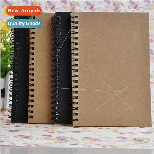 Coil book vintage kraft paper simple blank notepad color doo