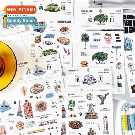 Stickers city travel ins literary  travel theme handbook dec