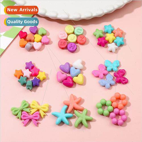 Color acrylic solid color beads DIY handmade beads bracelet