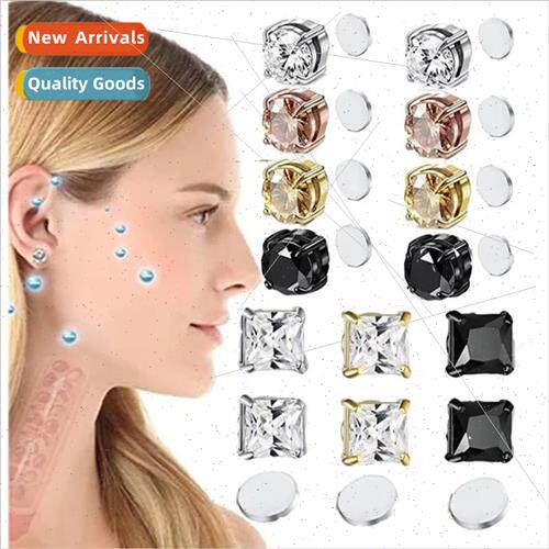 Cubic Zirconia Claw False Earring without Ear Hole Unisex Zi