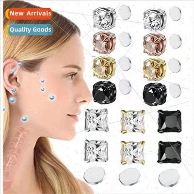 Cubic Zirconia Claw False Earring without Ear Hole Unisex Zi