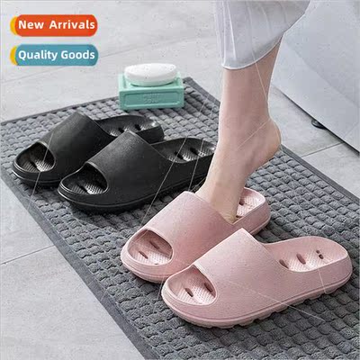 Household bathroom slippers leakage hollow thick bottom fema