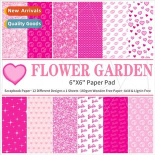 paper pop handbook pack simple material pink 12pcs barbie