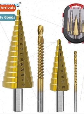 6pcs Pagoda Drill Woodworking Slotting Saw Drill Set Triangl
