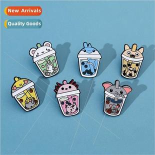 tea cup animal cartoon dolph small milk creative Cute brooch