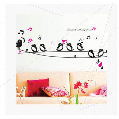 Bird singing AY7019 wallpaper PVC transparent study bedroom