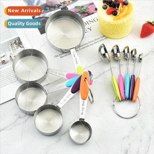 Stainless Steel Measuring Cups 10 Piece Set with Scale licon