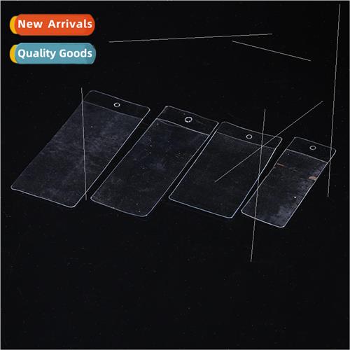 pvc tag pouch transparent card holder logo plastic tag pouch