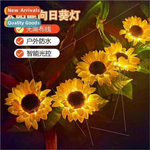 Solar Sunflower ghts Outdoor Waterproof mulation Flower Deco