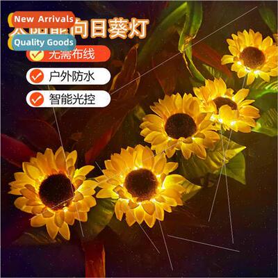 Solar Sunflower ghts Outdoor Waterproof mulation Flower Deco