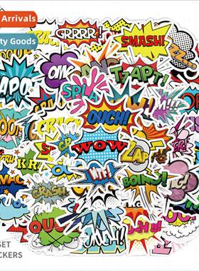50 English explosion stickers graffiti stickers luggage note