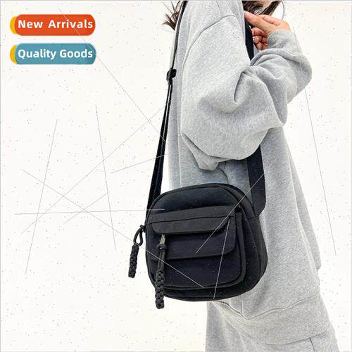 Canvas small bag female new Korean simple solid color girl s