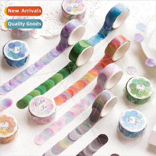 color in washi collage tape ins fresh polka dots handbook de