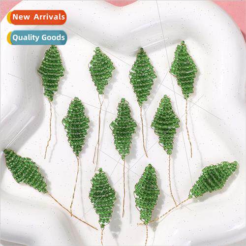 Mori small fresh diamond-shaped green leaves leaves diy hand