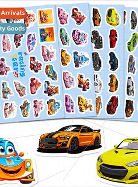 4/pack of 100 stickers cartoon cool sports car childrens sti