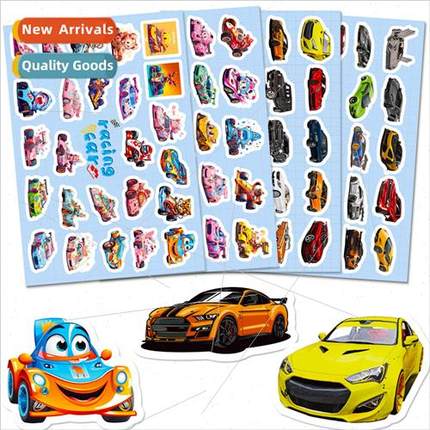 4/pack of 100 stickers cartoon cool sports car childrens sti