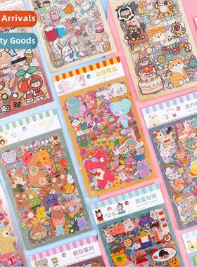 40 cartoon transparent pvc waterproof stickers 6 pcs into di