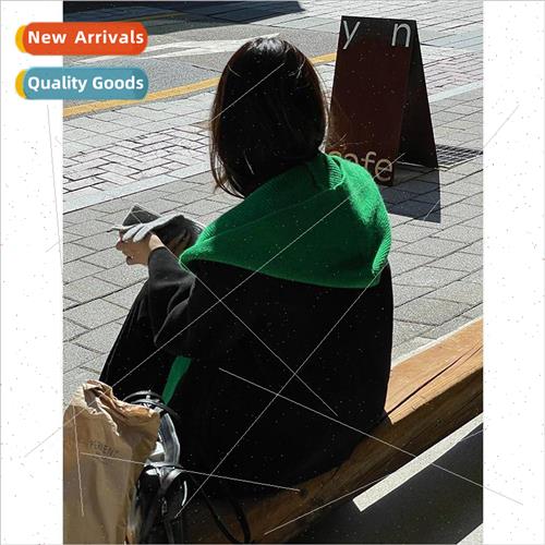 Korean  of the simple atmosphere sense of hat scarf all-in-o