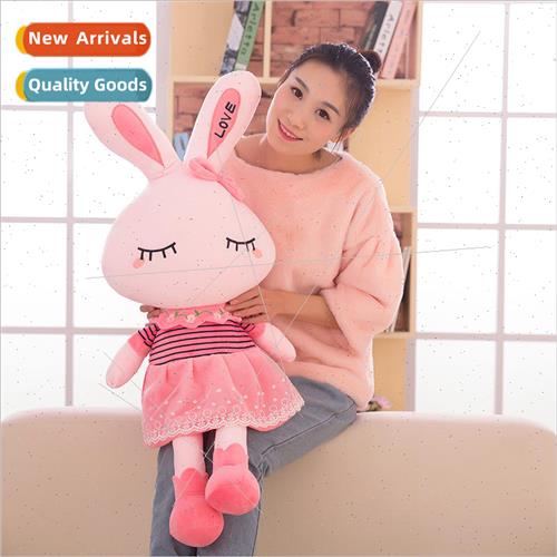 Plush toy rabbit queen size princess love pink dress wedding