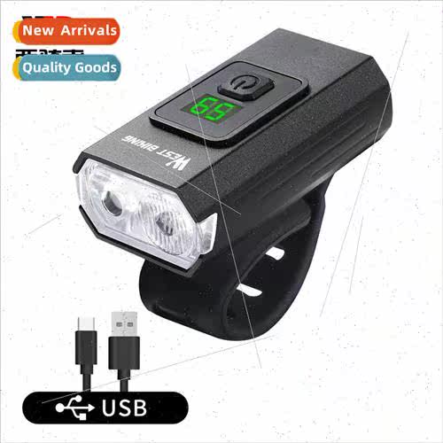 Tpye-C rechargeable bike light outdoor cycling light digital