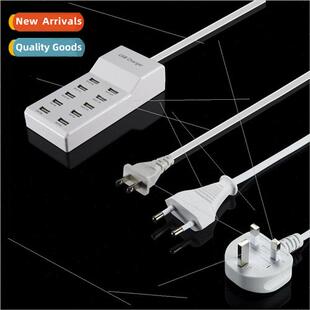 Multi-port usb charger with usb row plug 10 port usb powerfu