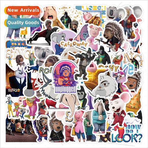 50 Joyful Sound Cartoon Stickers Decorative Cell Phone Case