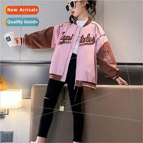 Girls jacket spring and fall  2023 new 适用eign childrens ch