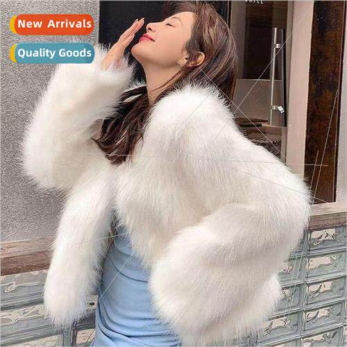 Fur coat female fall and winter new fox hair blouse cotton w