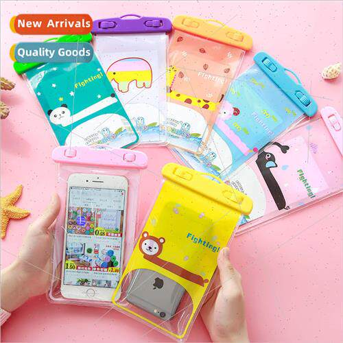 Cartoon cell phone waterproof bag can touch screen sealed di