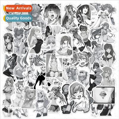 New 50 black and white sexy girl stickers creative trolley c
