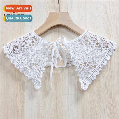 Mori department hobo shawl hollow lattice lace false collar