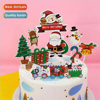 Christmas Cake Decoration Plug Ins Dessert Table Party Cupca