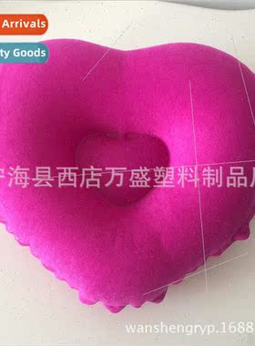 Heart Shaped Suction Cup Bath Pillow Household Towel Cloth+P