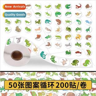 stickers personality lizard cartoon roll 200