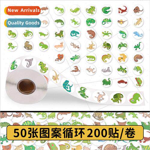 200 stickers lizard roll roll stickers cartoon personality g