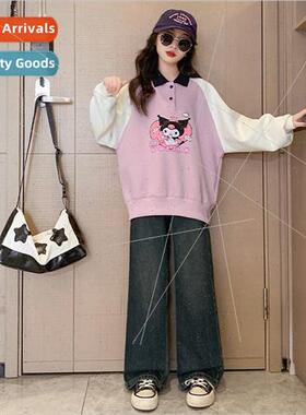 Girls Kulome sweater fall 2023 new female childrens cartoon