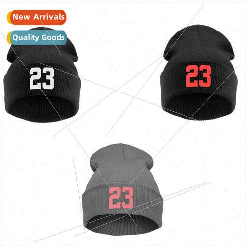 New 23 Beanie Hip Hop Knit Hat Set Dance Woolen Cap Slouchy