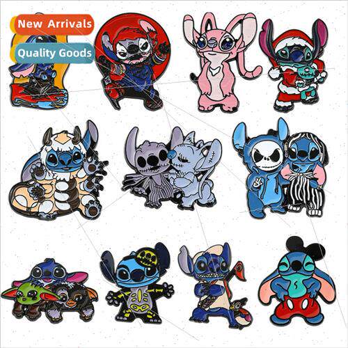 Stitch around the metal brooch cartoon anime badge Star Baby