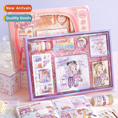 7 days handbook starter set gift box cute cartoon girl heart