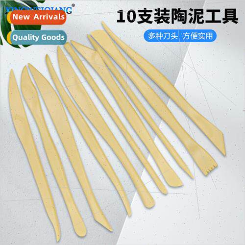 Wooden/Plastic 10pcs Clay Tools Handmade Diy Clay Trimming M